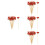 400Pièces Piques Cocktail Décoratifs Rouge Usage Simple 5