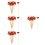 400Pièces Piques Cocktail Décoratifs Rouge Usage Simple 6