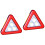 2Pièces Triangle Reflecteur Rouge Portable Pour Urgence 4