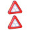 2Pièces Triangle Reflecteur Rouge Portable Pour Urgence 5