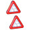 2Pièces Triangle Reflecteur Rouge Portable Pour Urgence 7