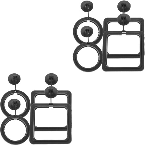 8Pièces Cercles Flottants Pour Crevettes Noir 1