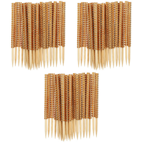 90Pièces Bâtons Khaki En Bambou Pour Décorations Gourmandes 1