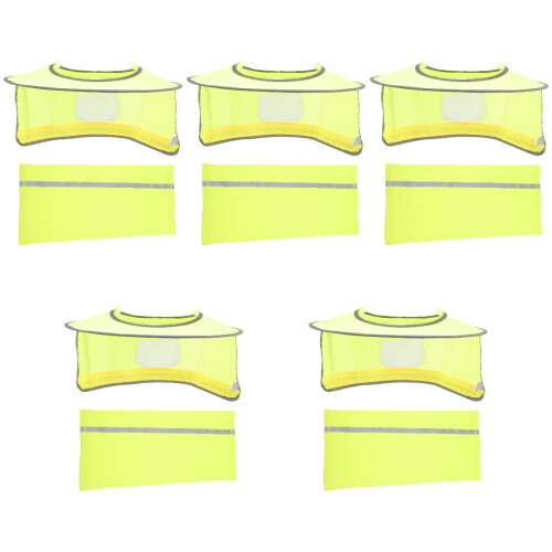 5Ensembles Accessoire Casque Pare-Soleil Respirant Multi-Couleurs 1