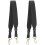 2Pièces Bretelle Cuir Noir Sac Main Durable Décorative 2