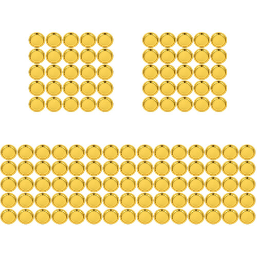 150Pièces Assiettes À Dessert Dorées Jetables Multi-Usage Pour 1
