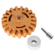 Sticker Removal Tool for Automotive Detailing, Paint-Safe Technology with4In Grooved Rubber Wheel, Pinstripe Removal Made Easy, Easy Drill