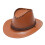 Καπέλο Cowboy Ενηλίκων Μόδας Αντηλιακή Προστασία Στερεό Western Καπέλο Cowboy Δερμάτινο 1