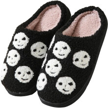 Pantofole per uomo e donna, pantofole in peluche per le vacanze, zucche, carine, in memory foam, scarpe da casa per coppie, M, 7