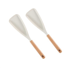 HHBEAUTY2PCS Icefavor Espátula-colher de silicone 3 em 1 para panelas antiaderentes – Resistente ao calor, para mexer, pegar e servir