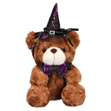 TERGAYEE Orsetto di peluche di Halloween, morbido orsetto con cappello - Perfetto come regalo di Natale e Halloween per bambini