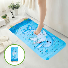 Protišmyková kúpeľňová podložka, extra dlhá vaňová podložka do sprchy, protišmyková PVC podlahová podložka so silnými prísavkami do