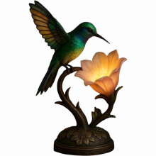 Bordlampe med blomster, blomsterlampe til soveværelse, ornament, dekoration, hjem/værelse, gaveidéer til indflytterferier, fødselsdage,