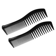 2 stuks antistatische haarkammen met brede tanden voor dik krullend haar, haarverzorging, ontwarrende kam, zwart