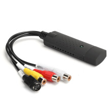 Black Portable USB 2.0 Video Capture Card for Windows/Linux, NTSC/PAL