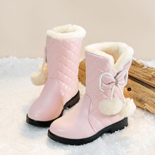 Children's Snow Boots with Thick Fleece and Warm Midsole