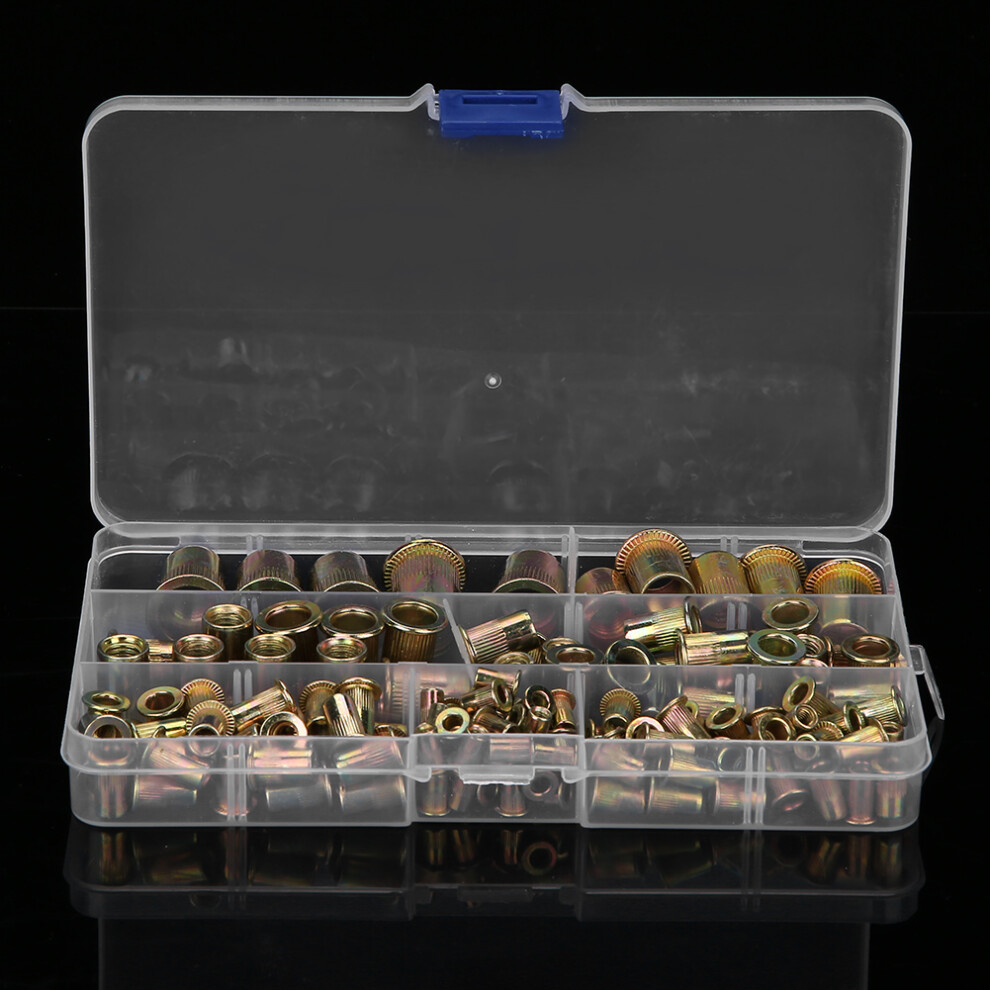 150x M3-M12 Carbon Steel Flat Rivet Nut Set