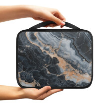 Grey Marble Print Bible Cover with Handle – Lightweight Protective Case for Women & Men, Compatible with Standard Bibles