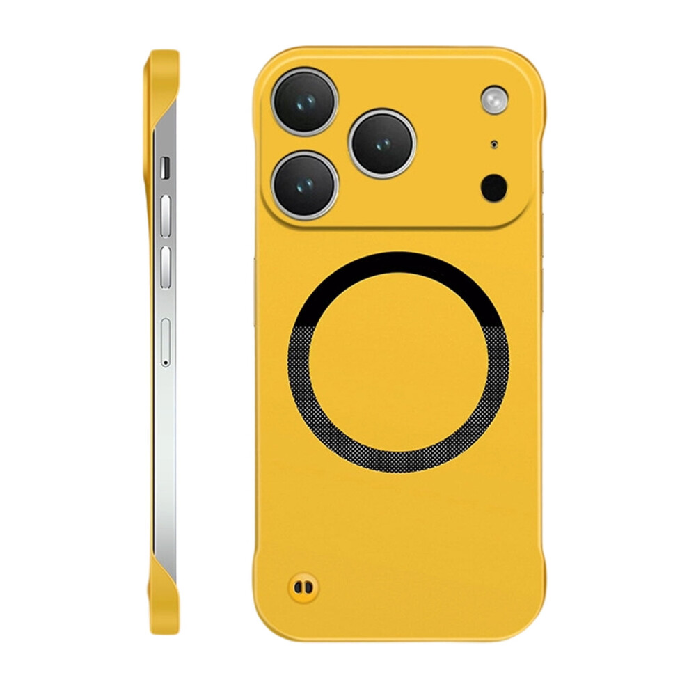 Frameless Silicone Bumper Case Â Thin, Shockproof, Wireless Charging Compatible Â Phone Case For Men & Women Yellow 9482726192084