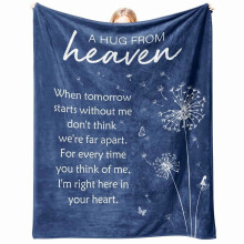Blødt flannel-mindetæppe (50x60") – Kondolencegave til tabet af mor, far, bedstemor, bedstefar, søster – Kompatibel med sorg og sorg