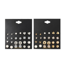 earring packs Stud Earrings Chic Crystal 24 Pairs Women Casual Occasions