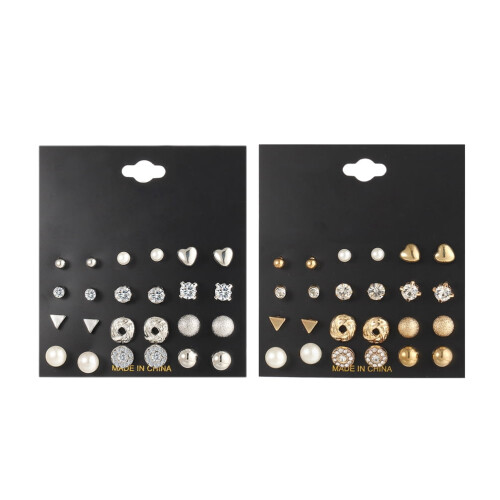 Σκουλαρίκια Stud σετ Chic Crystal24Pairs Γυναικεία Casual Occasions