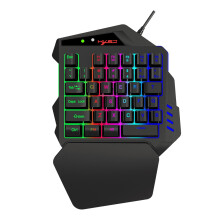 Yufenmy Wireless Keyboards Clearance Mini One-Handed Gaming backlit Keyboard Set 35 Keys Mini USB Wired Keyboard Gift