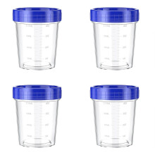 Lot de 4 contenants à vinaigrette étanches de 120 ml avec couvercles à vis, réutilisables et empilables – Compatibles avec GoToGo