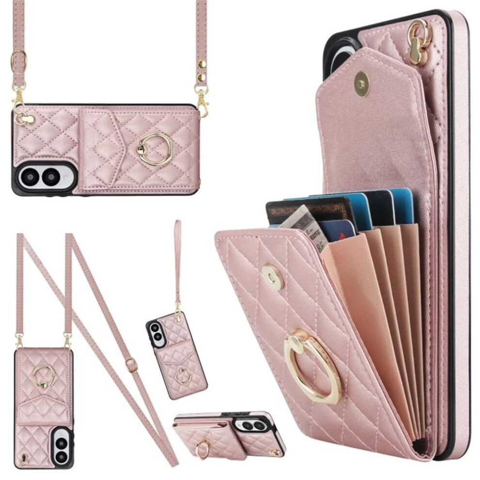 Premium Pu Leather Wallet Case For Samsung Galaxy S25 Edge 5G – Rfid Shielding, Adjustable Ring, Detachable Crossbody & Wrist Strap 9482726193845