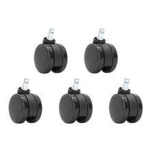 5-pack tysta kontorsstolshjul – 2,5″ universalhjul, slitstark PP, tyst design, 1,2 lb lastkapacitet