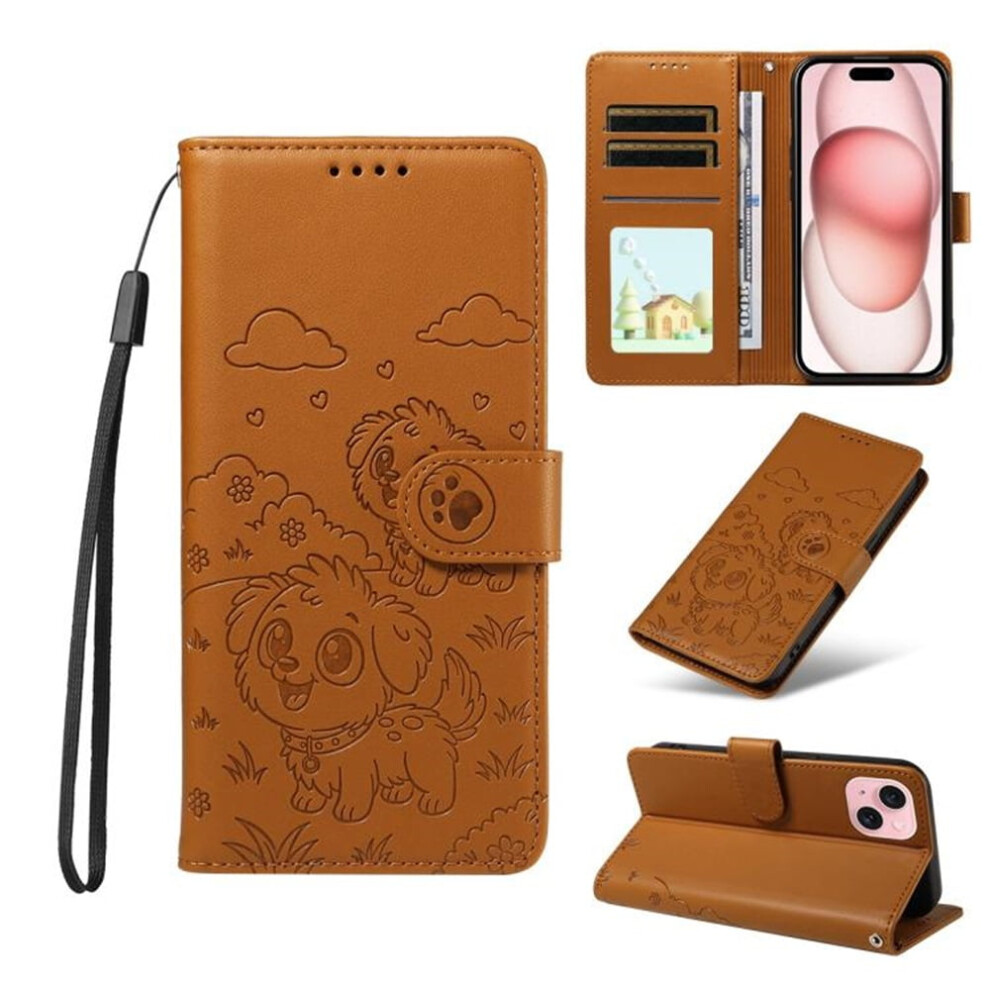Leather Iphone 15 Plus Case With Rfid Wallet, Magnetic Clasp, Lanyard & Flip Stand Â Compatible With Iphone 15 Plus Brown 9482726193623
