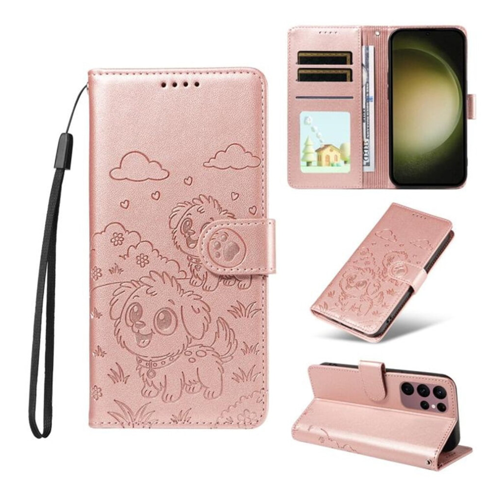 Leather Phone Case For Samsung Galaxy S23 Ultra 5G Â Rfid Wallet, Magnetic Clasp, Lanyard & Flip Stand Pink 9482726194262