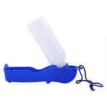 Hundewasserflasche 250ml blau tragbar für Welpen Reisetrinkbrunnen auslaufsicher & handlich