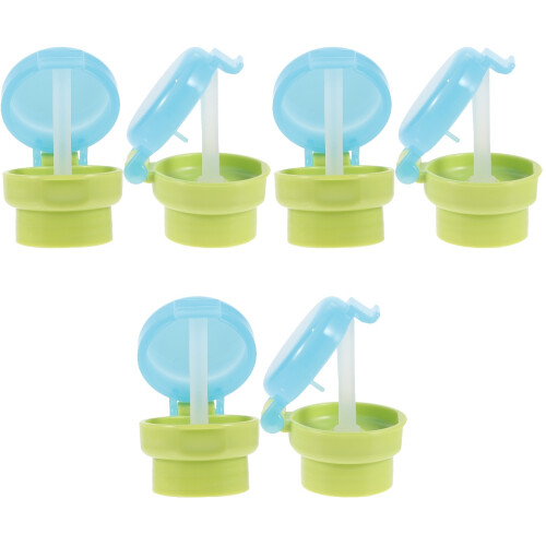 6Pièces Bouchons De Stockage Vert Silicone Pour Bouteilles 2