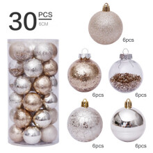 30PCS 2.4 Inch Shatterproof Christmas Tree Balls, Gold & Silver Ornaments