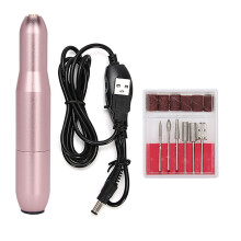 Multifunctional Metal Bits, Electric Nail Drill with Adjustable Speed Direction for Salon-Quality Nail Polish Removal, Callus Grinding, Exfoliating,
