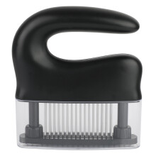 Ergonomic Handle Meat Tenderizer, Stainless Steel Blades for Heavy Duty Food Marinating, Chef Grade Tool for Safe & Easy Use in Kitchen Cooking