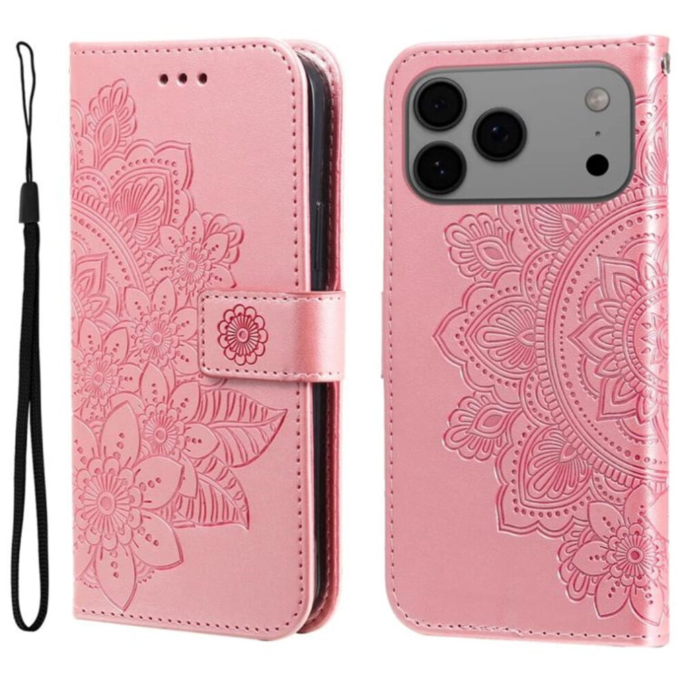 Pu Leather Flip Wallet Case For Iphone 17 Pro Max With Pink 975221362629