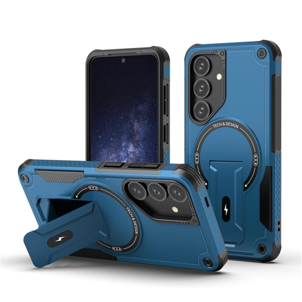 Samsung Galaxy S24+ 5G Case Â Magsafe Compatible, Military-Grade Shockproof Tpu With Invisible Stand, Blue 9353595710580