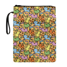 Colorful Playful Cats Book Sleeve Protector Pouch for Fater, Book Cover Carrying Case, Washable, Book Carrying Case for Textbooks