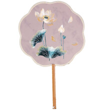 Double-Sided Embroidered Round Fan Ancient Style Suzhou Embroidery Hanfu Fan E