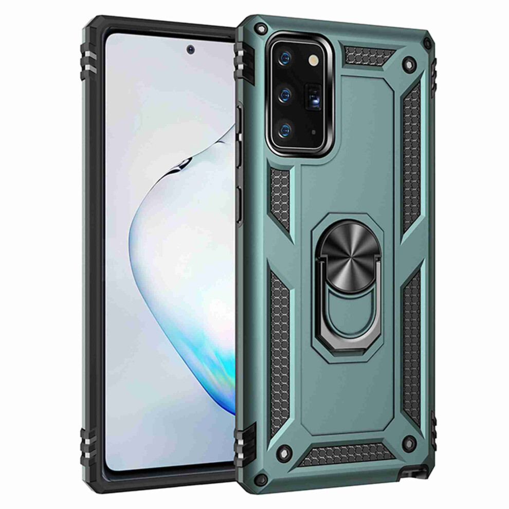 Military Grade Armor Case Compatible With Samsung Galaxy Note 20 5G: Dual-Layer, Rotating Ring Kickstand, Car Mount, Shockproof & Anti-Scratch – 9353595708969