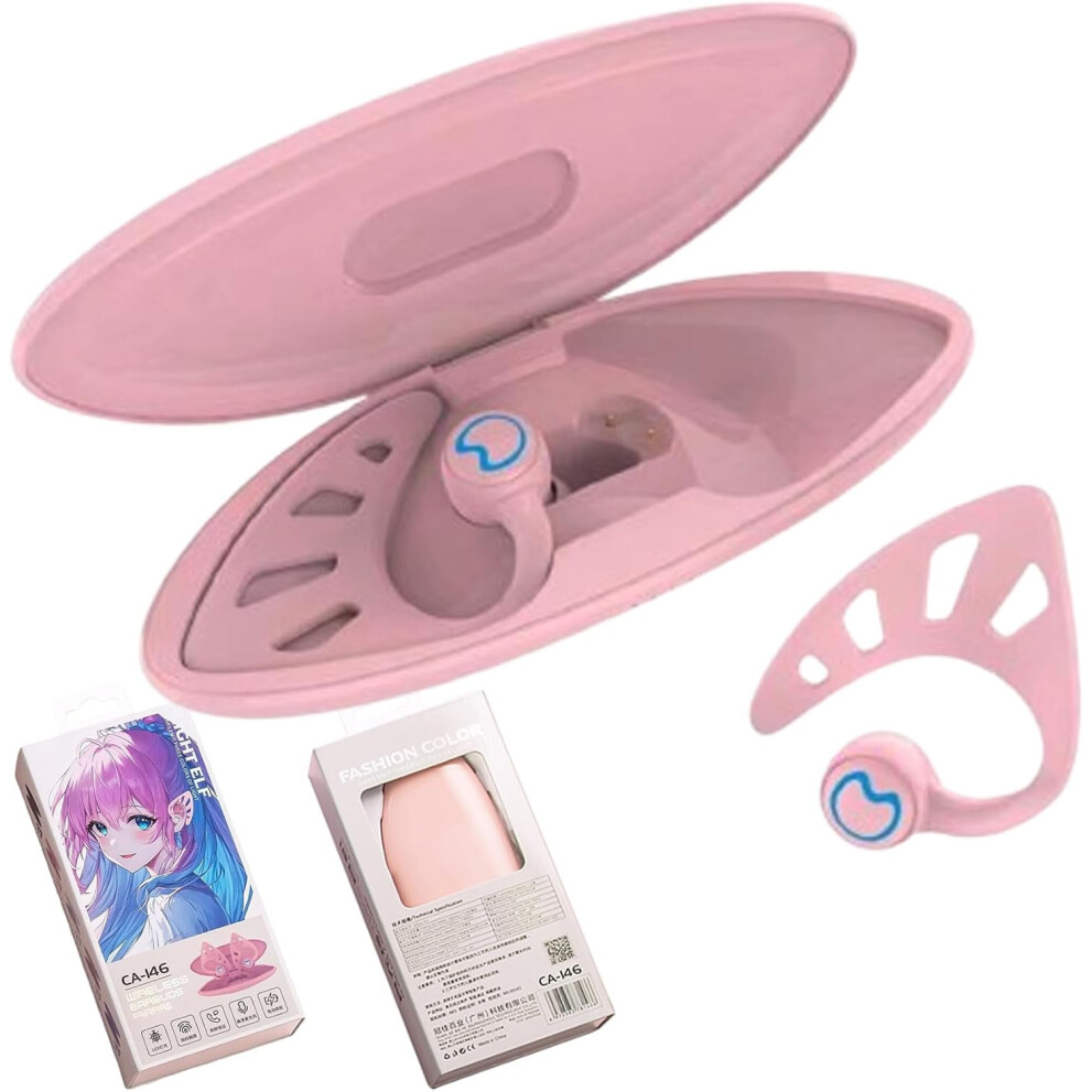 Elf Ear Headphones,Elf Wireless Earphones,Wireless 5.0 Earphones,Elf In-Ear Earbuds With Charging Case,Elf Headphones Wireless Bluetooth (Pink) Pink 9327961797239