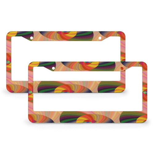 Abstract Fluid Art License Plate Frame Aluminum 2 Pack