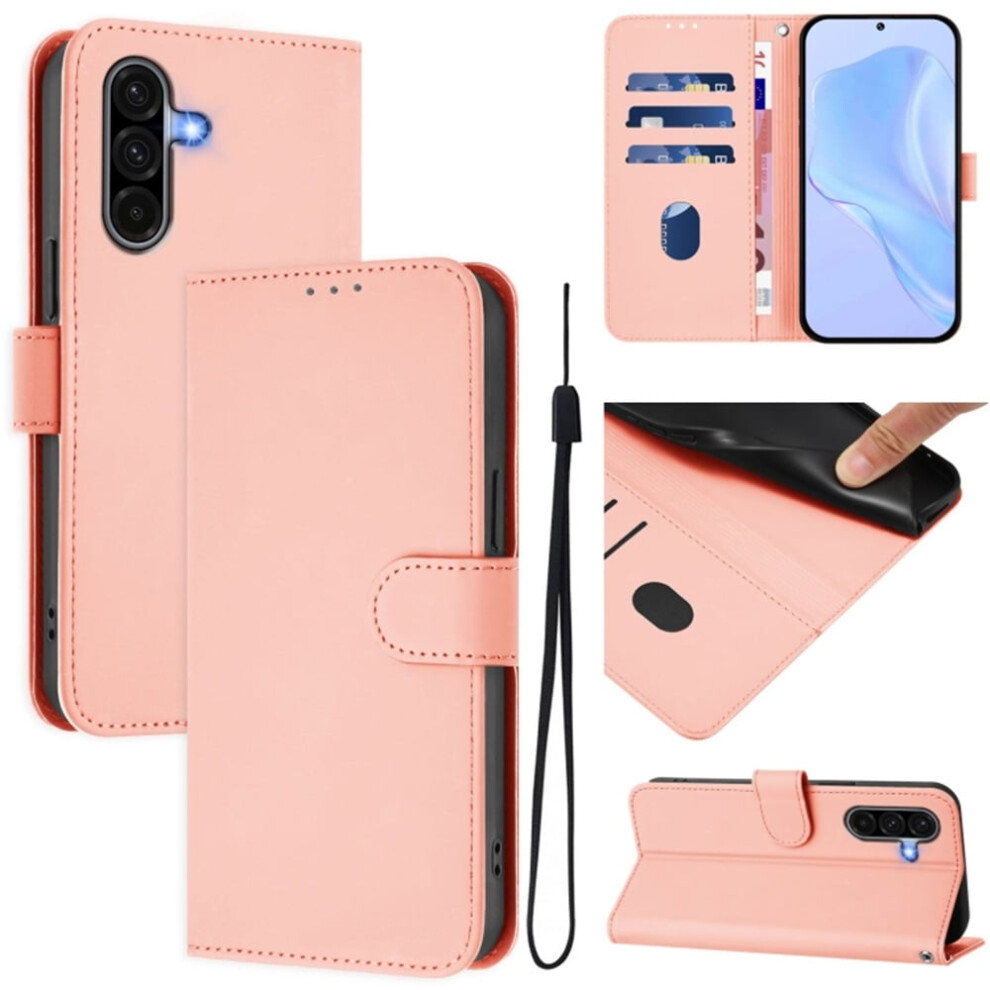 Wallet Case Compatible With Samsung Galaxy A56 5G Â Pu Leather Magnetic Flip Folio, 3-Card Slot & Wrist Strap, Pink 9353595709065