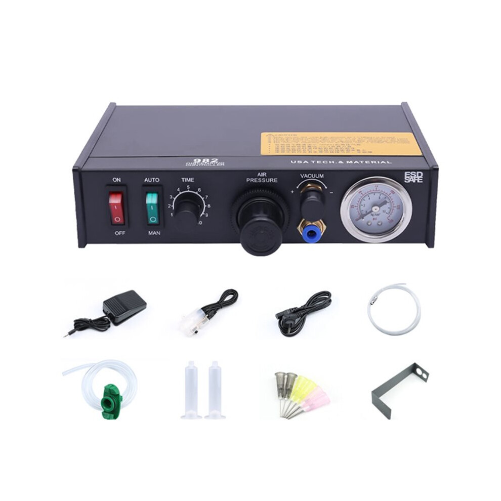982 Semi-Automatic Dispensing Machine Auto Manual Glue Dispenser Air Pump Drive Liquid Binder Controller Eu Plug 4713633181164