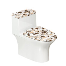 Ensemble de 2 housses de toilette camouflage désert avec bord élastique, douces et confortables, qui restent bien en place.