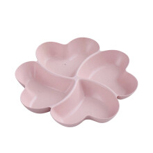 Boîte de rangement en forme de fleur avec couvercle et plateau compartimenté transparent pour bonbons, amuse-gueules, fruits, noix et légumes –