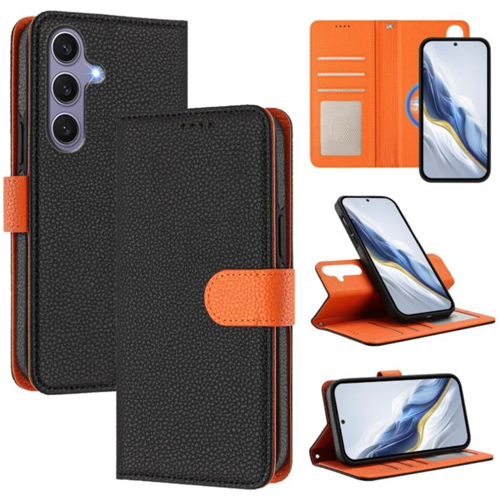 Rfid-Blocking Magnetic Flip Wallet Case With Wrist Strap 9066521625406