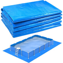 Heavy Duty Square Pool Ground Cloth/Tarp for Above Ground Pools – Puncture-Resistant Protector Pad